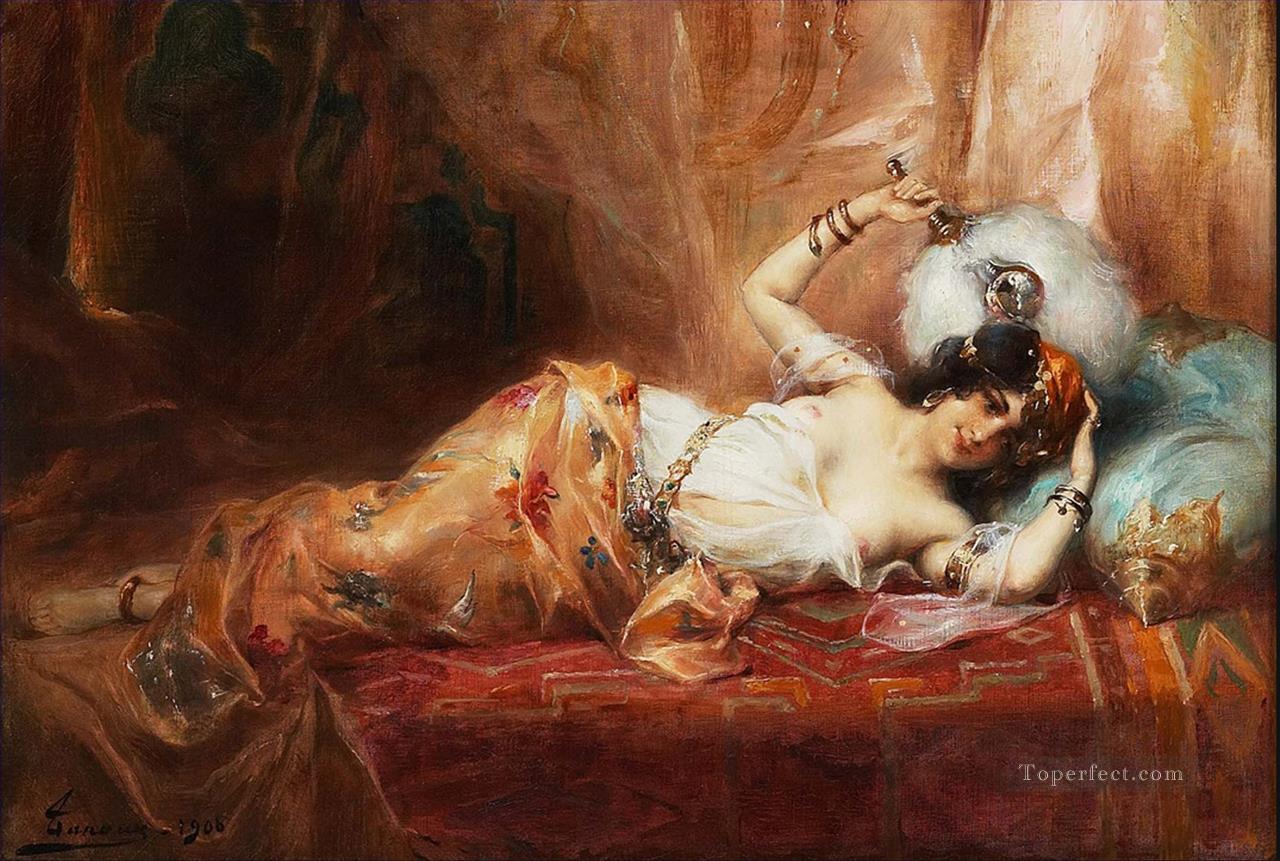 far0006D1 classic figure Arabian Arabic Impressionistic nude Oil Paintings